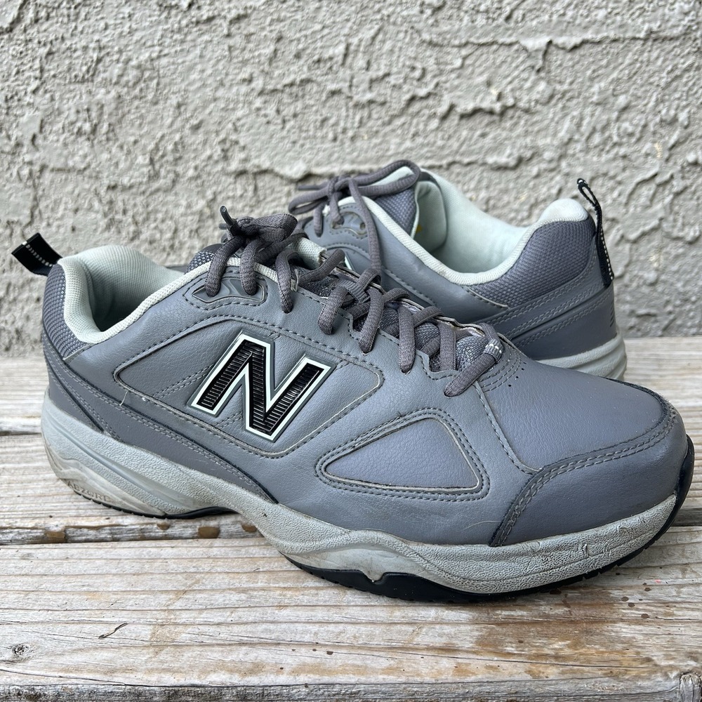 New Balance Shoes Women Size 12 Grey Sneakers 452 Grey Work Leather Low